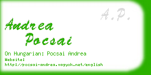 andrea pocsai business card
